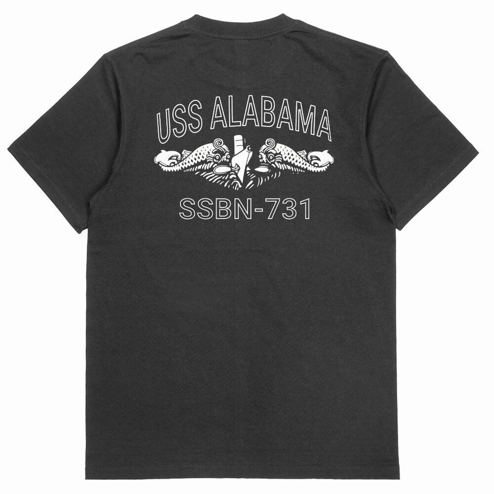 USS Alabama SSBN-731 Veteran Retired Submarine Service T-shirt Black